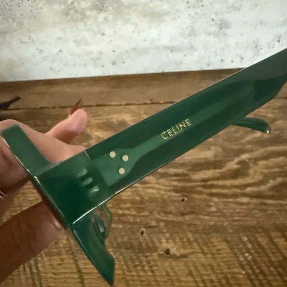 Celine Green Oversized Gradient Sunglasses - Picture 6 of 6